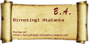 Birnstingl Atalanta névjegykártya